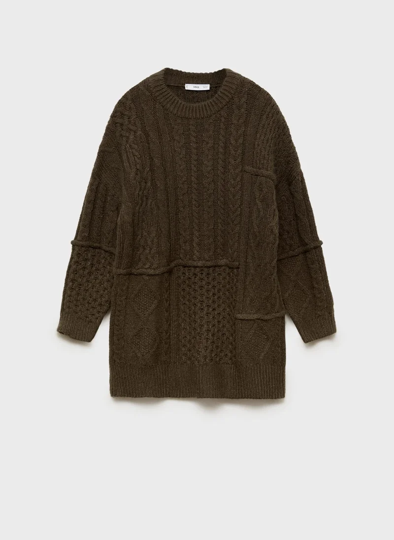 MANGO Knit Tunic Dress