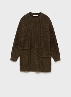 MANGO Natte Cable Knit Dress  - Image 5