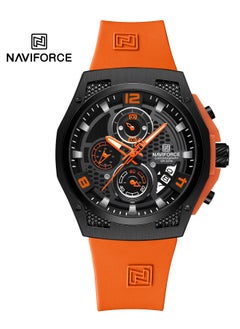 NAVIFORCE NF8051T Brand Fashion Casual Wrist 8051 Men Quartz Male Silicone Date Sports Watches Luxury Relogio Masculino Clock