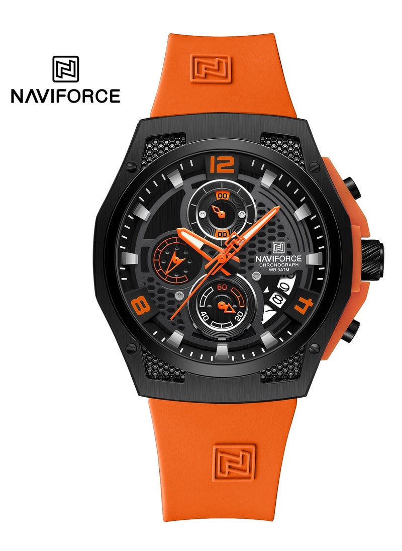 NAVIFORCE - NAVIFORCE NF8051T Brand Fashion Casual Wrist 8051 Men Quartz Male Silicone Date Sports Watches Luxury Relogio Masculino Clock - Image 1