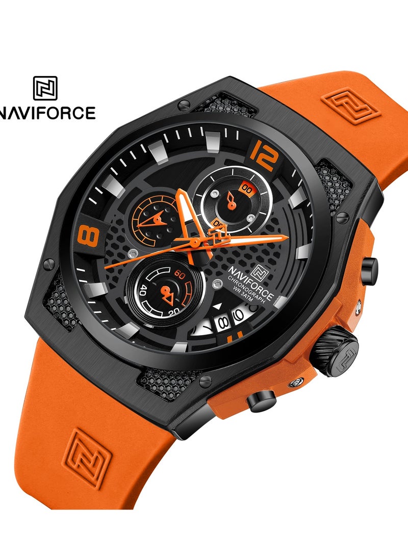 NAVIFORCE - NAVIFORCE NF8051T Brand Fashion Casual Wrist 8051 Men Quartz Male Silicone Date Sports Watches Luxury Relogio Masculino Clock - Image 1