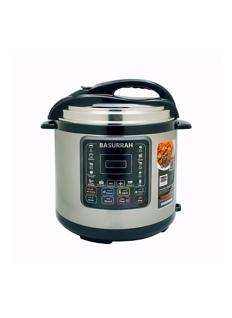 BASURRAH Electric pressure cooker 6 liters steel cover  - Image 2