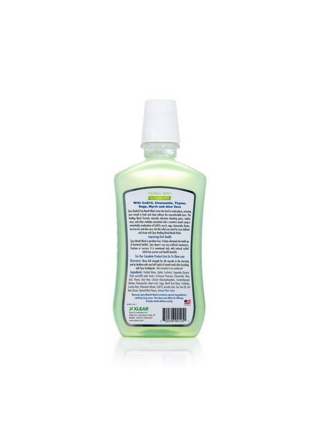 Spry Xylitol Mouthwash Fluoride Free With Enamel Support, Gentle, Natural Healing Herbal Mint 16 Fl Oz (Pack Of 1)  - Image 2