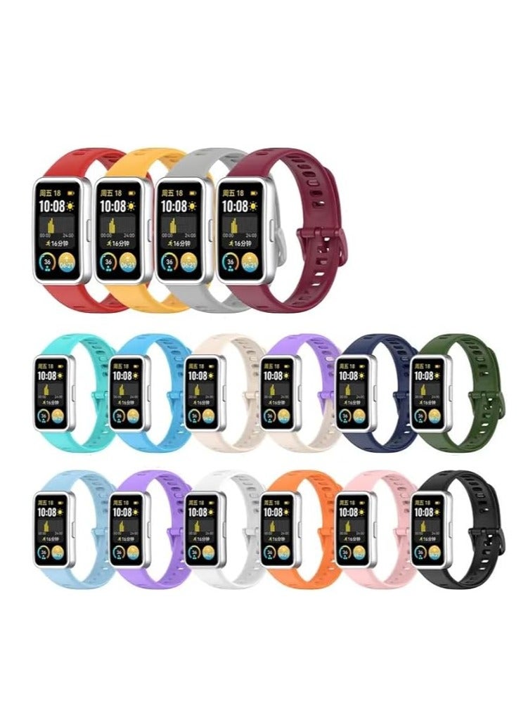Compatible with Honor Band 10 Silicone Strap Waterproof Breathable Sport Band 10 Strap for Women Men. - Image 4