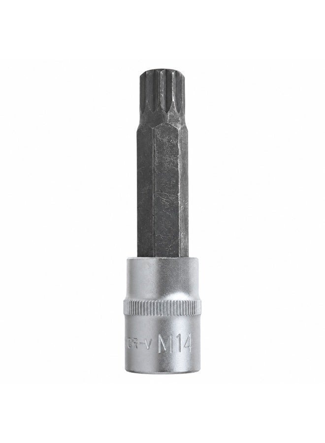 مقبس M14 Spline Bit، محرك 1/2 بوصة، أداة مقبس مربع ثلاثي CR-V بطول 4 بوصة للسقاطة، إصلاح السيارات، ورشة العمل والصيانة بنفسك - Image 1