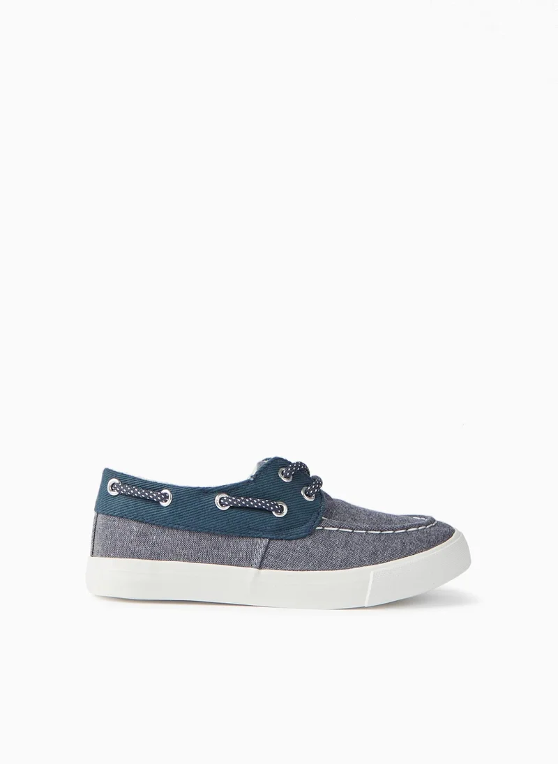 زيبي Sporty Boat Shoes for Boys, Blue
