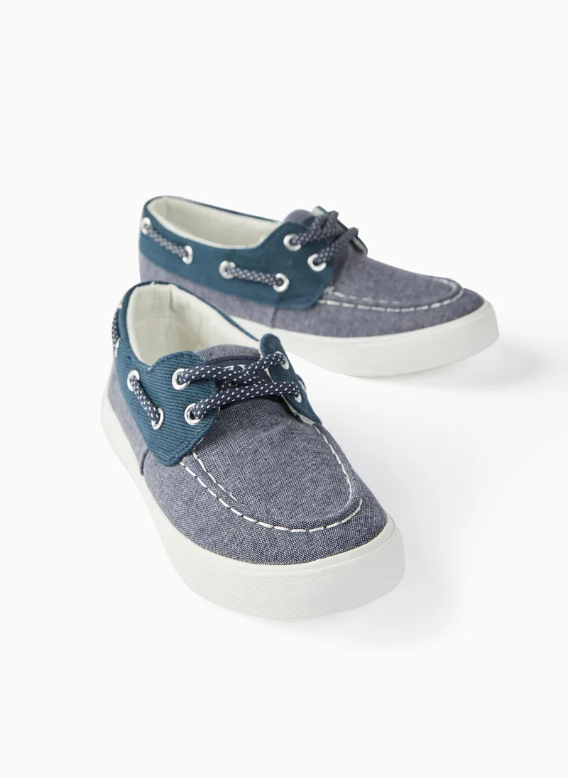 زيبي Sporty Boat Shoes for Boys, Blue