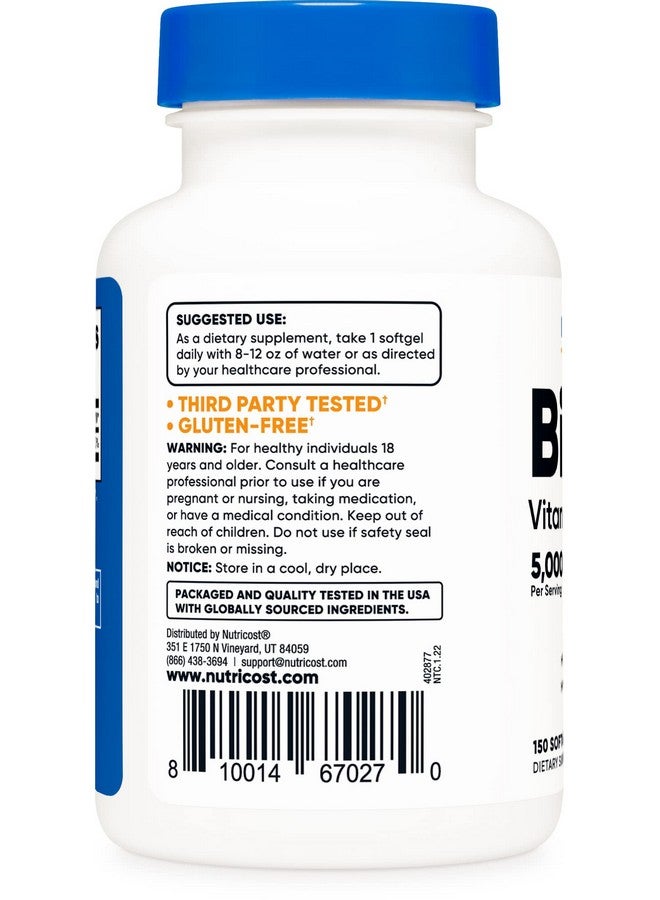 Nutricost Biotin (5000Mcg) In Coconut Oil 150 Softgels Gluten Free Nongmo - Image 4