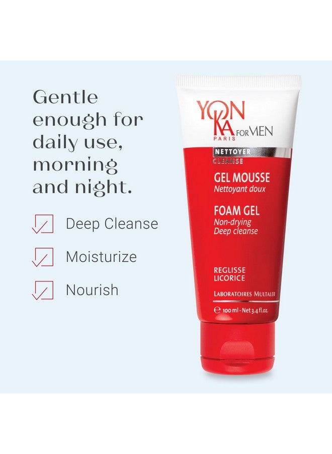 يونكا منظف جل رغوي للرجال من يونكا (100 مل) غسول مرطب للوجه لتنظيف عميق وإزالة الزيوت والتراكمات مع عرق السوس للتنظيف اليومي - Image 4