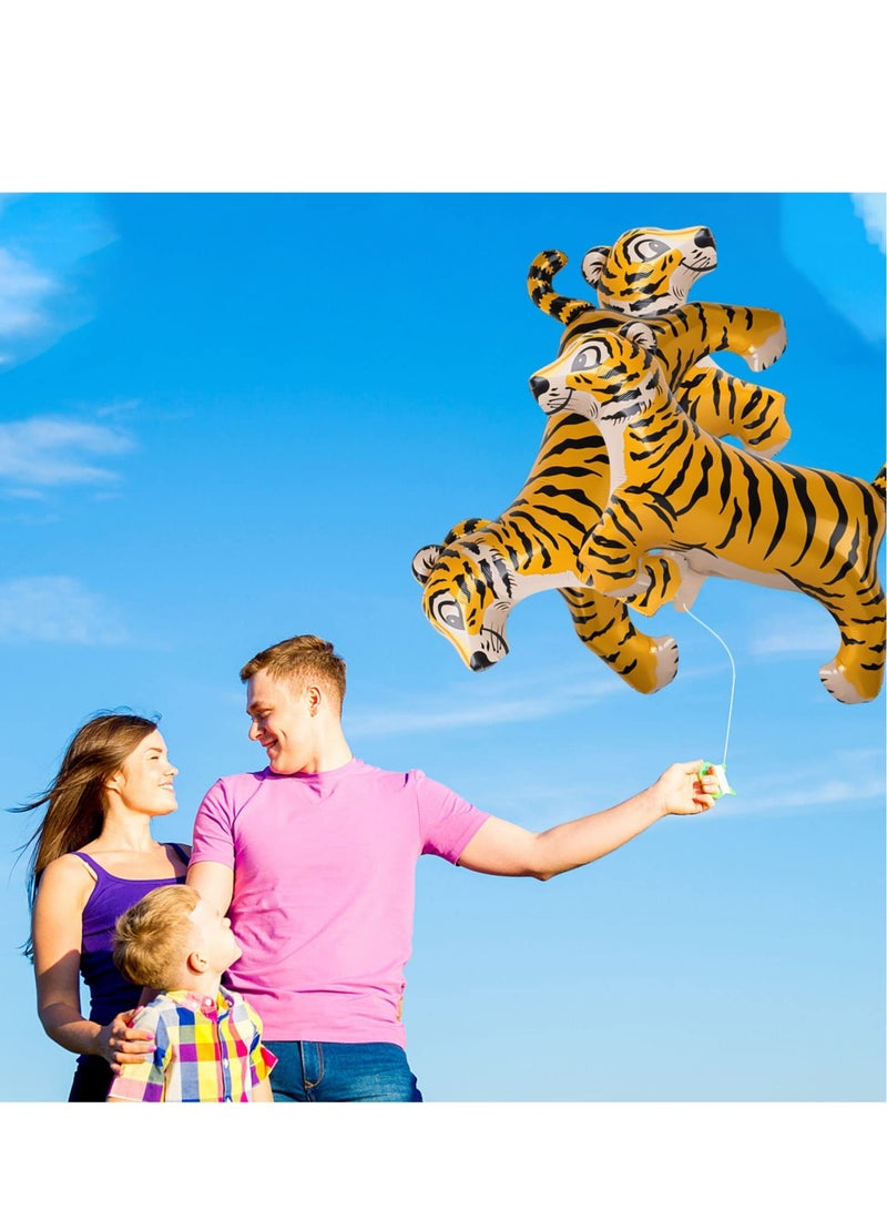 Excefore 10 Giant Tiger Balloons,Black Stripe Tiger Print Balloon Safari Animal Balloons,for Jungle Safari, Zoo, and Wild One Birthday Parties,Baby Birthday Decorations  - Image 3