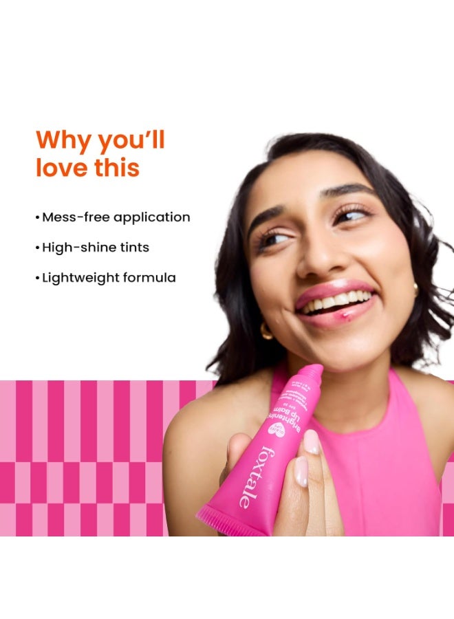 foxtale SPF 30 Brightening Lip Balm for Dark Lips with Peptides & Vitamin C | Brightens | Hydrates | Tinted Lip Balm | Pink Glaze | 12gm - Image 4