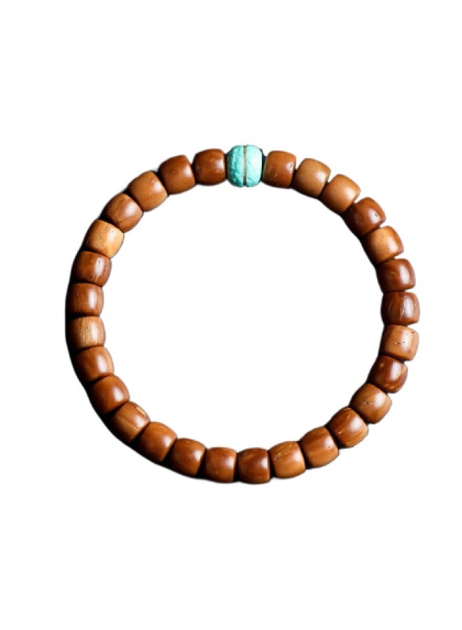 Premium High-polish Cook Strand Straight Cut Single Loop Round Bead Vintage Barrel Bead Bodhi Seed Mala Buddhist Beads Cultural Collectibles For Men And Women - Image 1