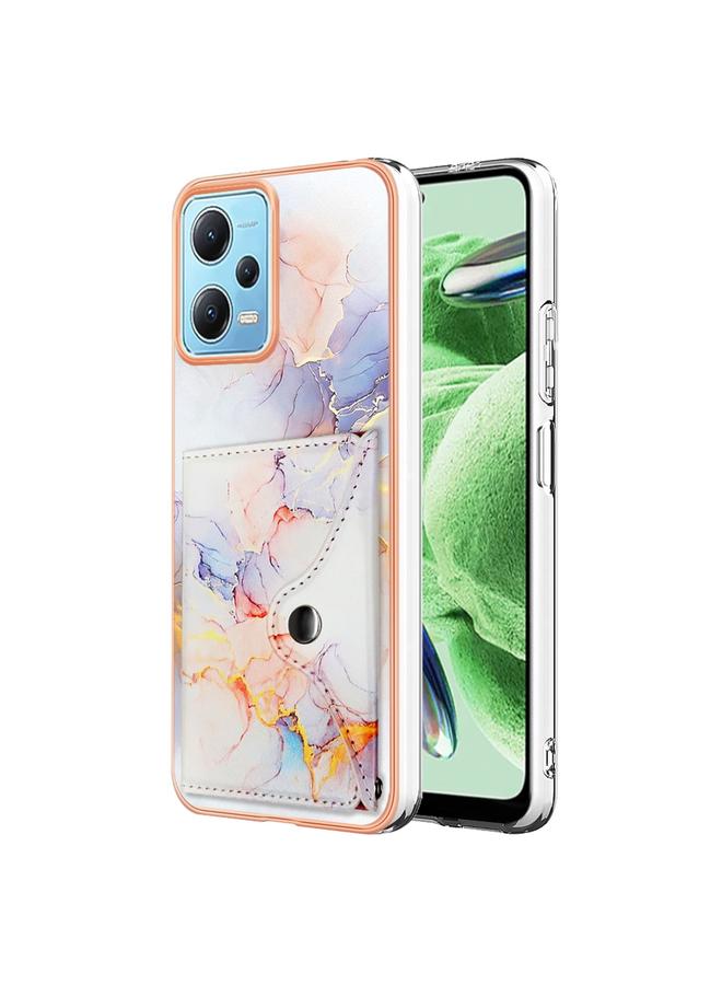 The Bros Case For Xiaomi Poco X5 5G Marble Pattern IMD Card Slot Phone Case