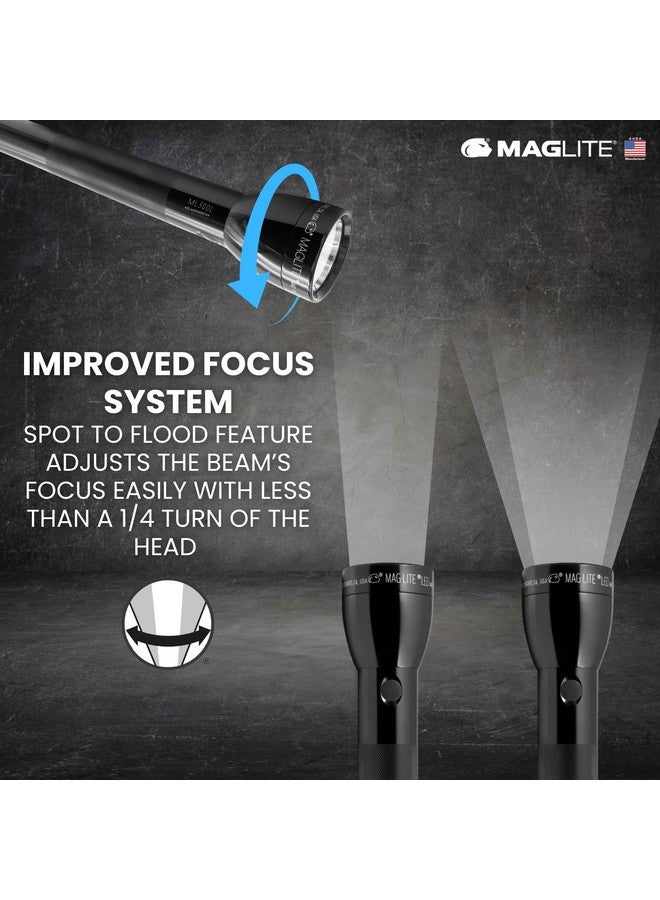 ماجلايت مصباح يدوي LED رباعي الأبعاد MagLite ML300L - 1002 لومن، وقت تشغيل طويل، شعاع قابل للتعديل، مقاوم للماء، هيكل من الألومنيوم - أسود - Image 4