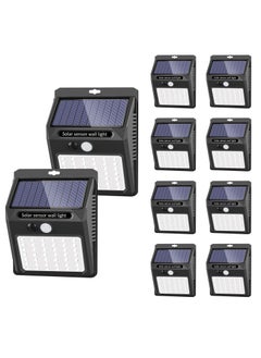 TIGER Wireless IP65 Waterproof 42 LED Solar Lights | Pack of 10 | 3 Working Modes, Motion Sensor Outdoor Lights for Garden, Patio, Yard, Pathway, and Driveway, Energy-Efficient, Easy Installation, Weatherproof  - Image 1