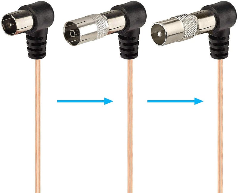 Bingfu FM Antenna FM Dipole Antenna 75 Ohm Indoor FM Radio Antenna AM Loop Antenna for Pioneer Onkyo Yamaha Marantz Indoor Bluetooth Home Stereo Receiver AV Audio Video Home Theater Receiver Tuner - Image 5
