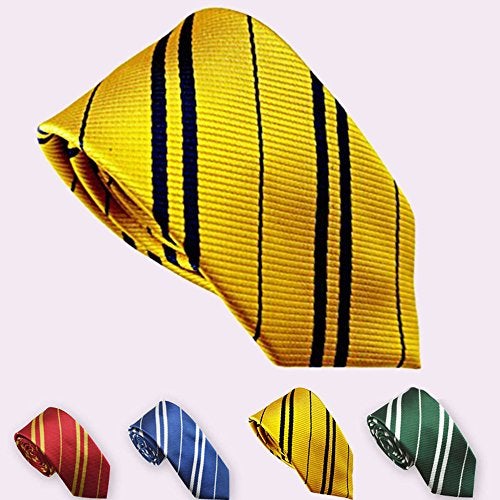 Yosbabe Tie Costume Striped Necktie Halloween Cosplay Party Supplies Accessories for Kids and Adults (Yellow) - Image 5