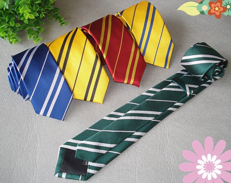 Yosbabe Tie Costume Striped Necktie Halloween Cosplay Party Supplies Accessories for Kids and Adults (Yellow) - Image 2