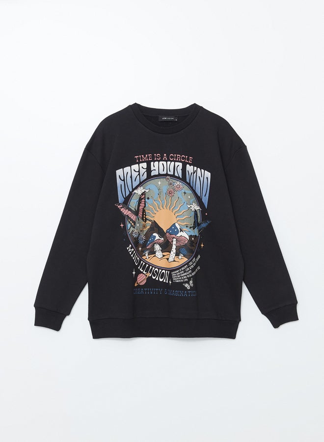 LC WAIKIKI Crew Neck Printed Women's Sweatshirt - Image 1