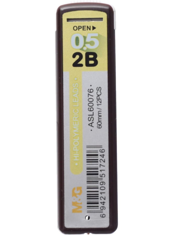M&G Hi-Polymeric Leads, Bold Writing, 2B 0.5mm, High-Quality Graphite - Image 1