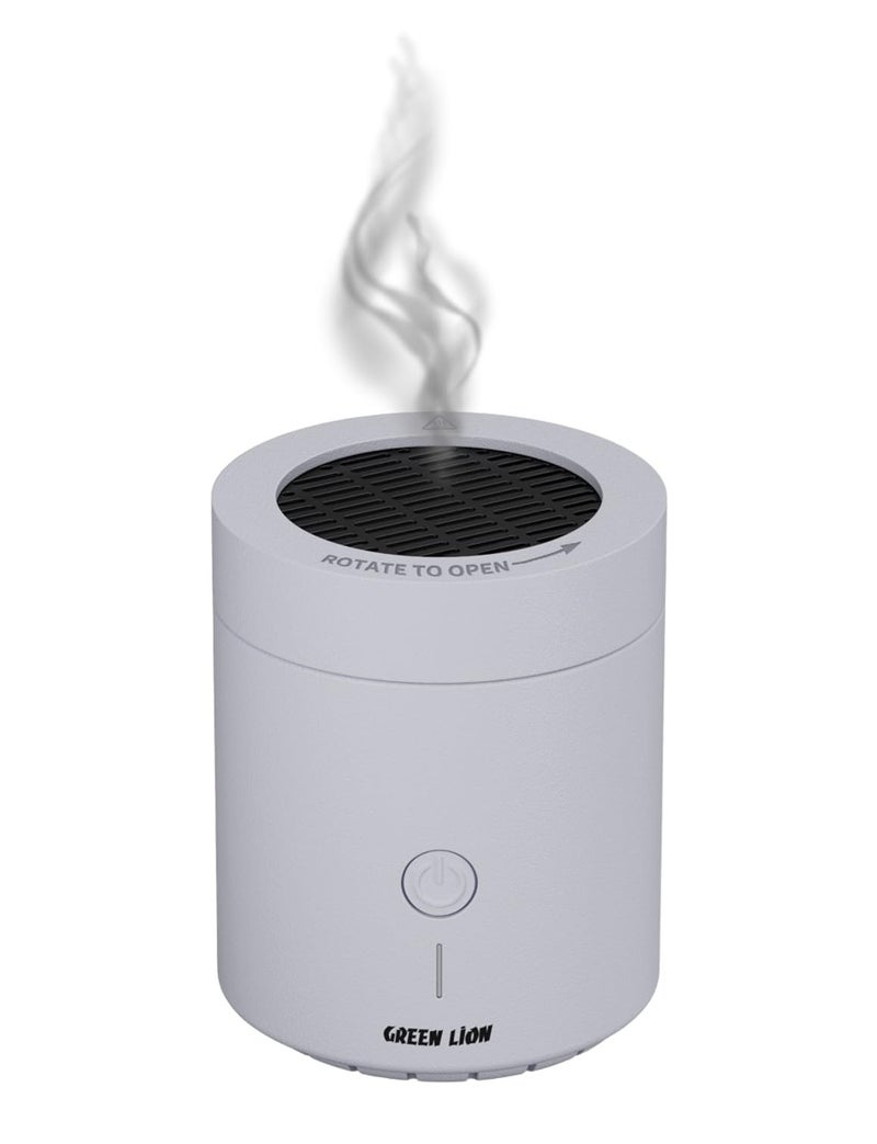 جرين ليون جهاز حرق بخور، قوة 22 واط، رائحة قوية، بطارية 2000 مللي أمبير، ملقط مرفق، وقت احتراق فردي 30 ثانية، إيقاف تلقائي بعد 30 ثانية، قفل تدوير سهل- أوتوماتيكي، غطاء قابل للدوران - أبيض - Image 1