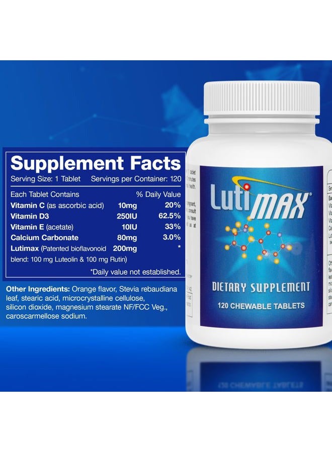 Luti max Luteolin Complex w/Rutin - Immune Support Brain Supplements - Bioflavonoids w/Vitamin C, D & E for Joint, Muscle, & Dietary Issues - Antioxidants Supplement w/Immune Support - 120 Tablets - Image 2