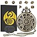 Keller & Weber Mini DND Dice Set with Steampunk Hollow Gear Pocket Watch Shell Case 7pcs Polyhedral Metal DD Dice DND Gifts with Gift Box for DND Fans Role Playing Board Games Accessories - Image 2