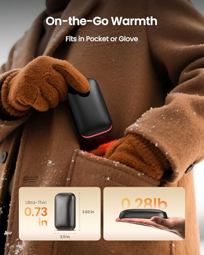 Gaiatop Electric Hand Warmers Rechargeable, Magnetic Pocket Hand Warmer 2-Pack, 3s Fast Heating, Fits in Gloves, for Winter Sports, Hunting, Fishing, Stocking Stuffers Gifts for Men Women - Image 5