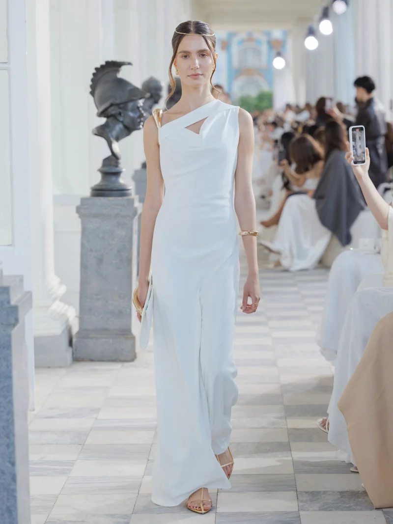 Lichi Maxi dress with metal halter