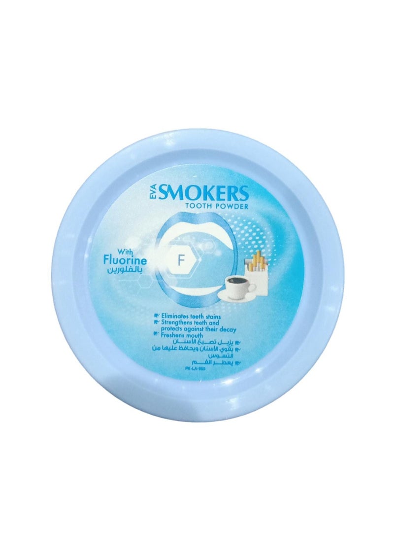 Eva Smoker Tooth Powder With Fluorine -Blue 40grams - Image 1