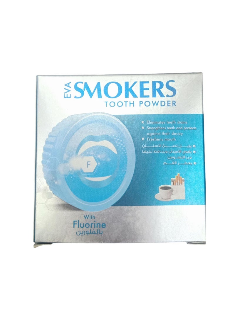 Eva Smoker Tooth Powder With Fluorine -Blue 40grams - Image 2