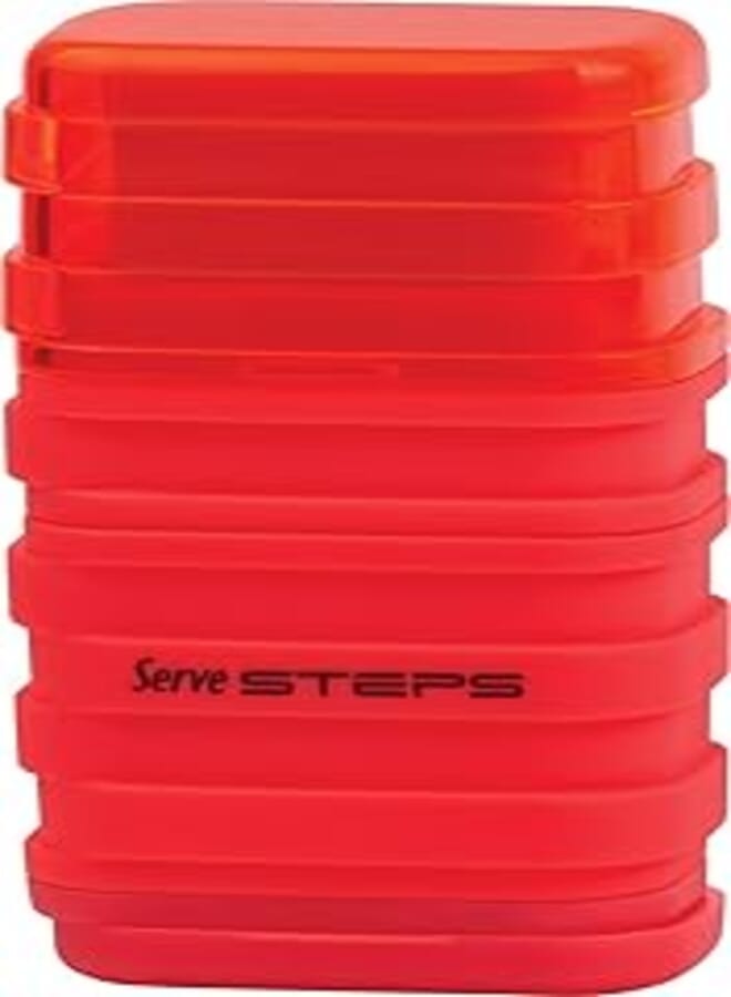 Serve SV-STEPS1FK STEPS 2 in 1 Eraser and Sharpener - Red
