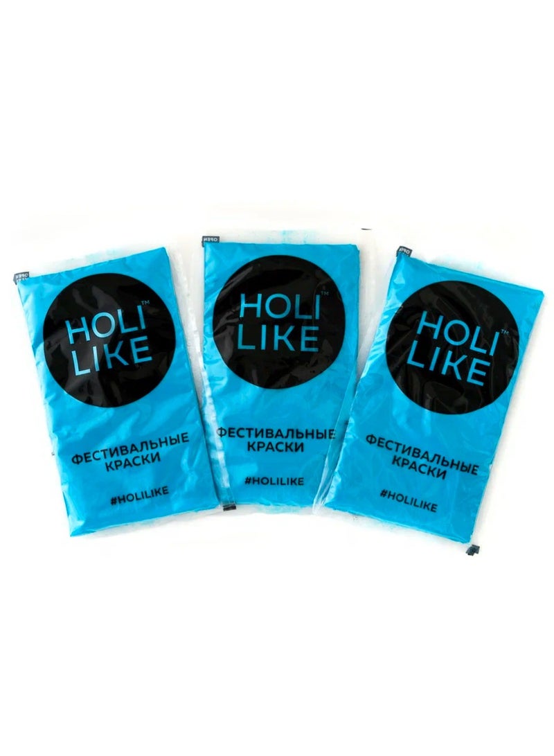 HOLI LIKE Blue Colored Powder – 100% Natural, Hypoallergenic, Safe for Kids (4+), Non-Staining, Pet-Friendly, Premium Quality Holi Powder for Celebrations  - Image 1