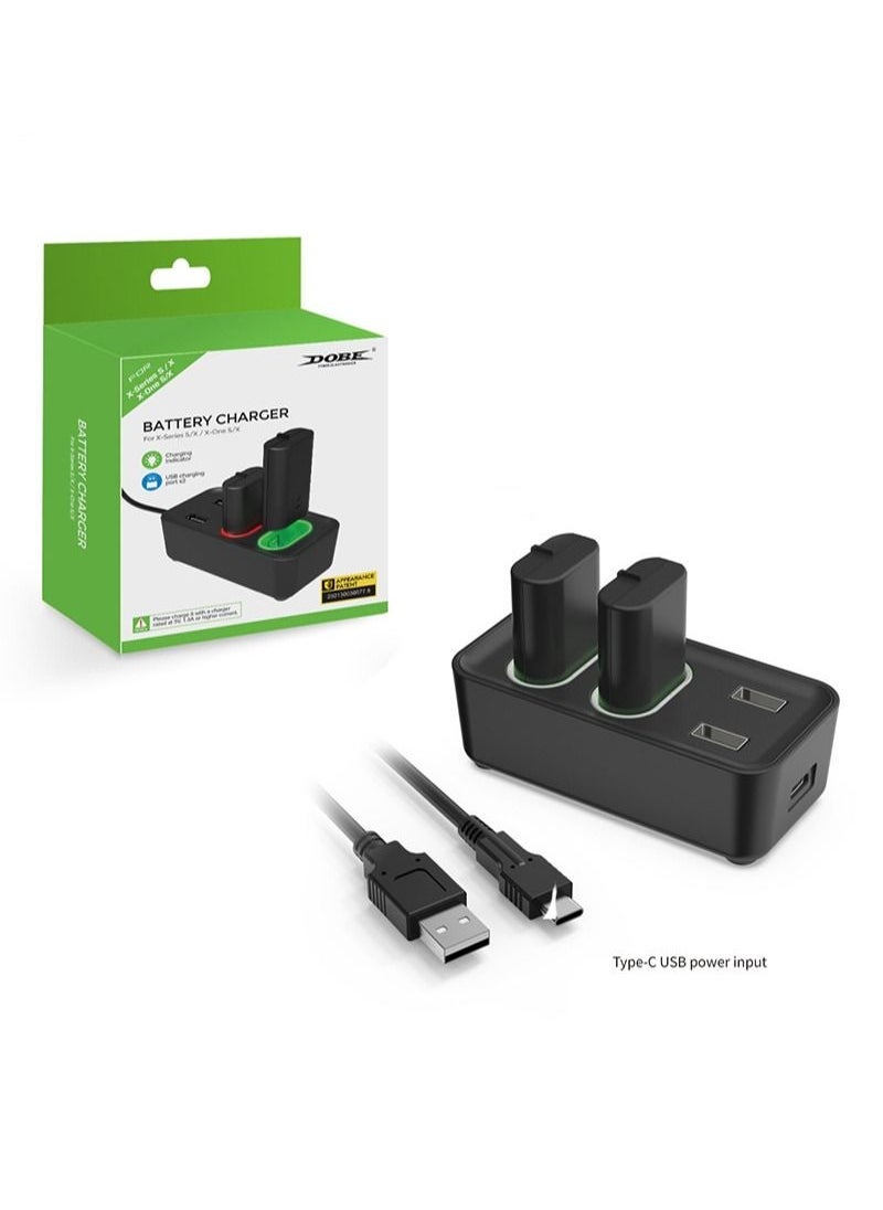 Xbox Series/Xbox One Portable Wireless Controller Charging Stand with Two 800mAh Universal Rechargeable Batteries - Image 1