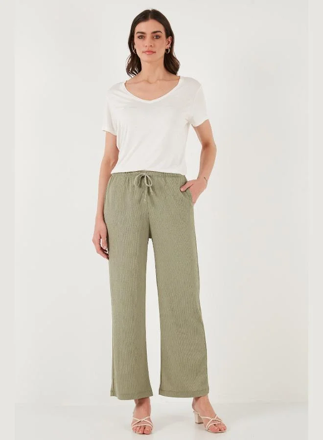 ليلا بنطلون ليلا نسائي واسع الساق بخصر عادي وقصة مستقيمة