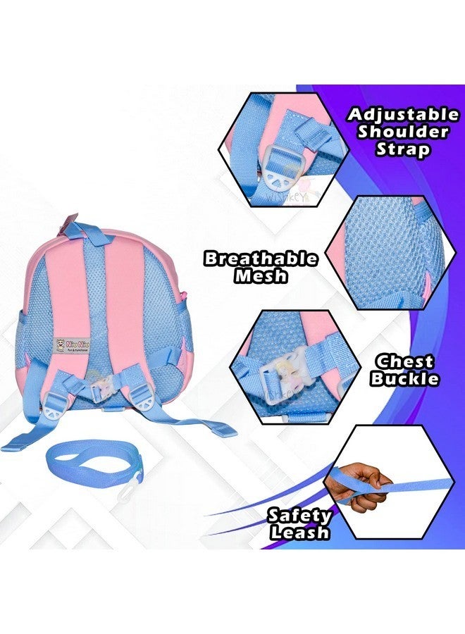 WISHKEY Cute Dinosaur Backpack for Preschoolers, Small Size, Pink - Image 3