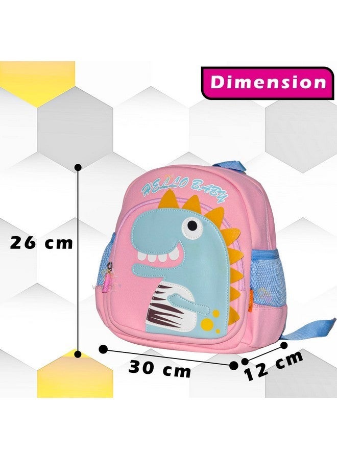 WISHKEY Cute Dinosaur Backpack for Preschoolers, Small Size, Pink - Image 2