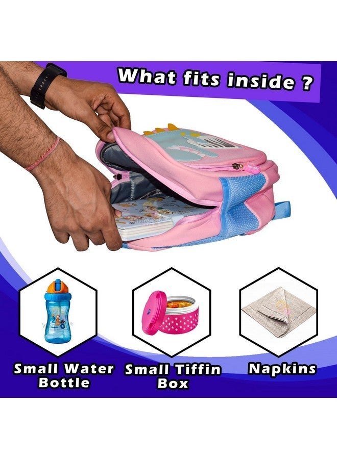 WISHKEY Cute Dinosaur Backpack for Preschoolers, Small Size, Pink - Image 5