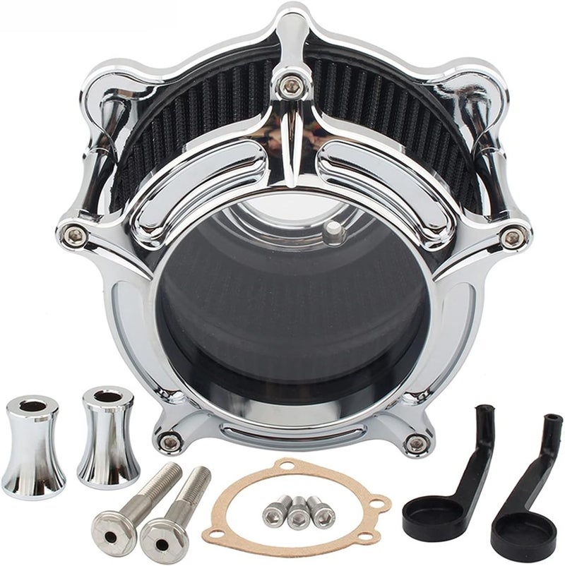 QASULER Motorcycle Air Filter Cleaner for Harley - Image 1