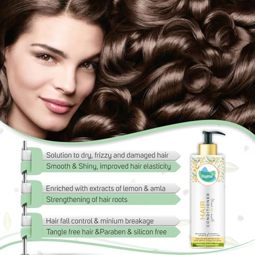 Vegetal Hair Conditioner 200 gms - Made of 100% natural bio-active extracts of Amla, Shikakai & Lemon- Free of Parabens, Silicon & Harmful Chemicals - Image 5