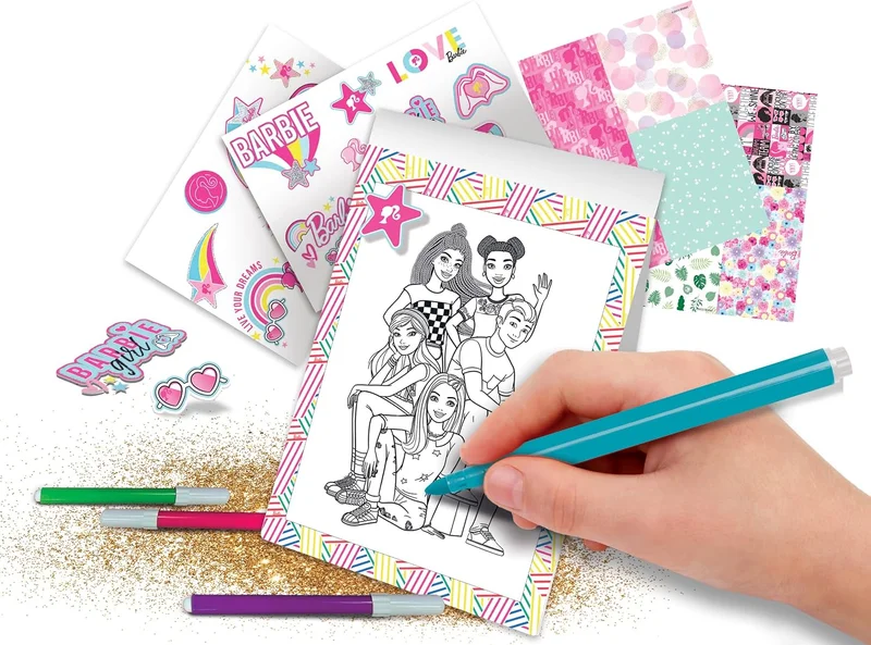 Barbie Barbie Creative Travel Kit with Trolley and Coloring Supplies