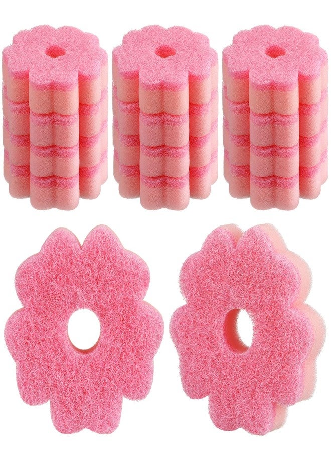 SiliFine 12 Pack Spring Flower Kitchen Sponges Bulk 3.15 x 4.7 Inch Scrub Sponge Dual Sided Scrubber Sponge Holiday Cleaning Sponges Dish for Dishwashing Kitchen Accessories Home Gift Decor - Image 1