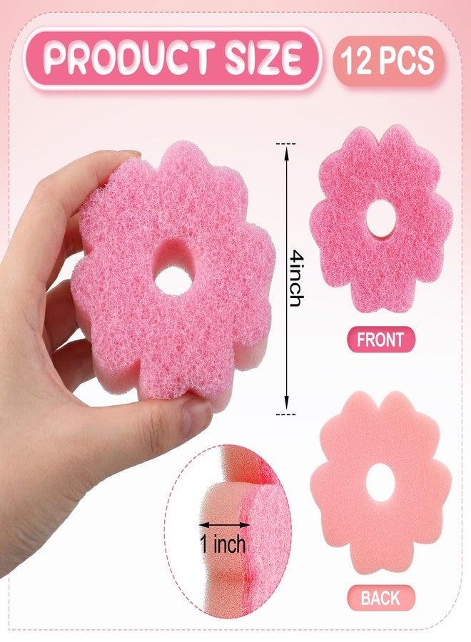 SiliFine 12 Pack Spring Flower Kitchen Sponges Bulk 3.15 x 4.7 Inch Scrub Sponge Dual Sided Scrubber Sponge Holiday Cleaning Sponges Dish for Dishwashing Kitchen Accessories Home Gift Decor - Image 5