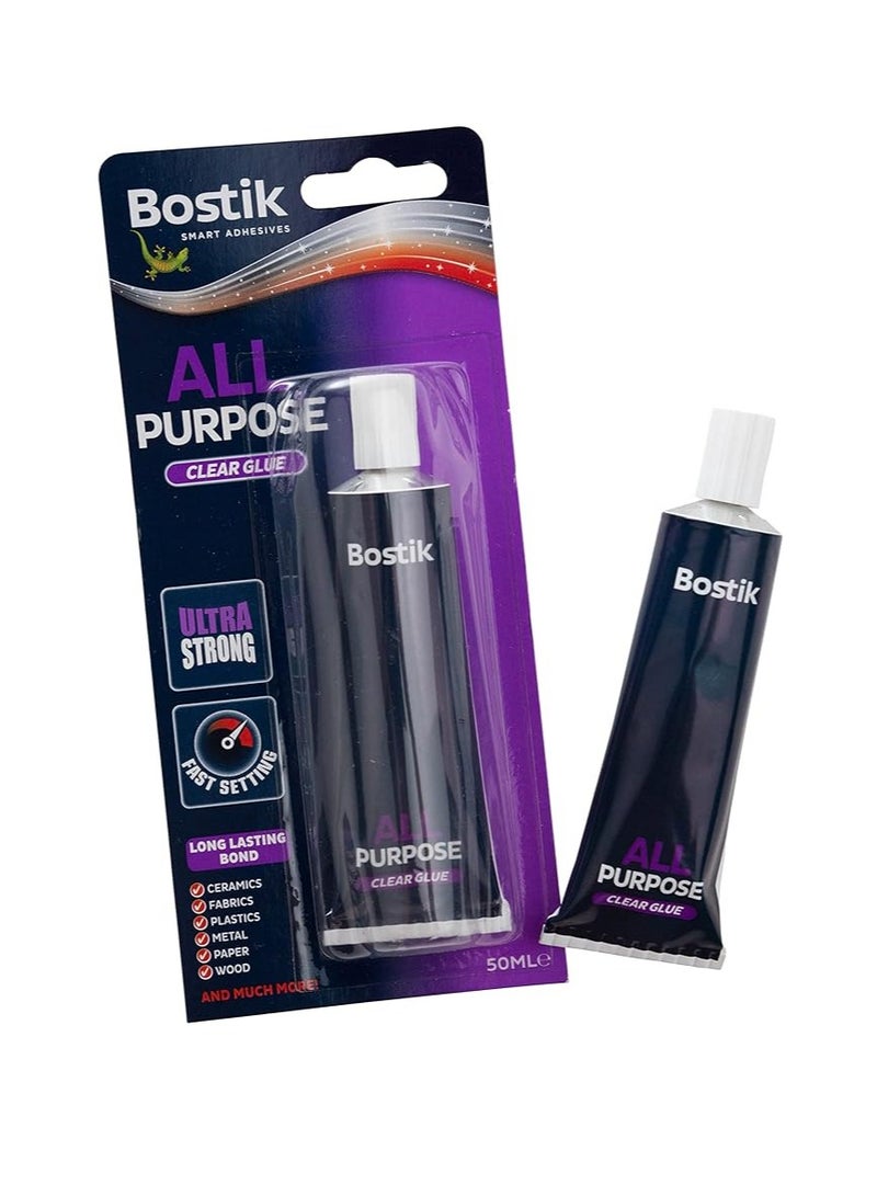Bostik All Purpose Clear Glue 50ml Content - Image 2
