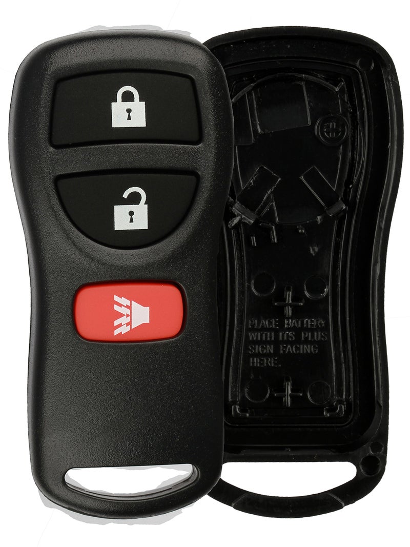 KeylessOption Just the Case Keyless Entry Remote Key Fob Shell Black