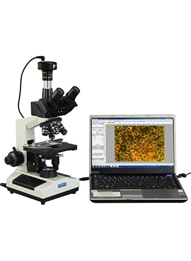 Arabest 40X-2000X Darkfield Trinocular Compound Biological LED Microscope with 5.0MP USB Camera - Image 1