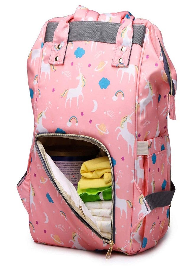 Tip 'n' Top Premium Baby Diaper Bag Backpack for Travelling for Toddlers & Kids (Pink Unicorn) - Image 4