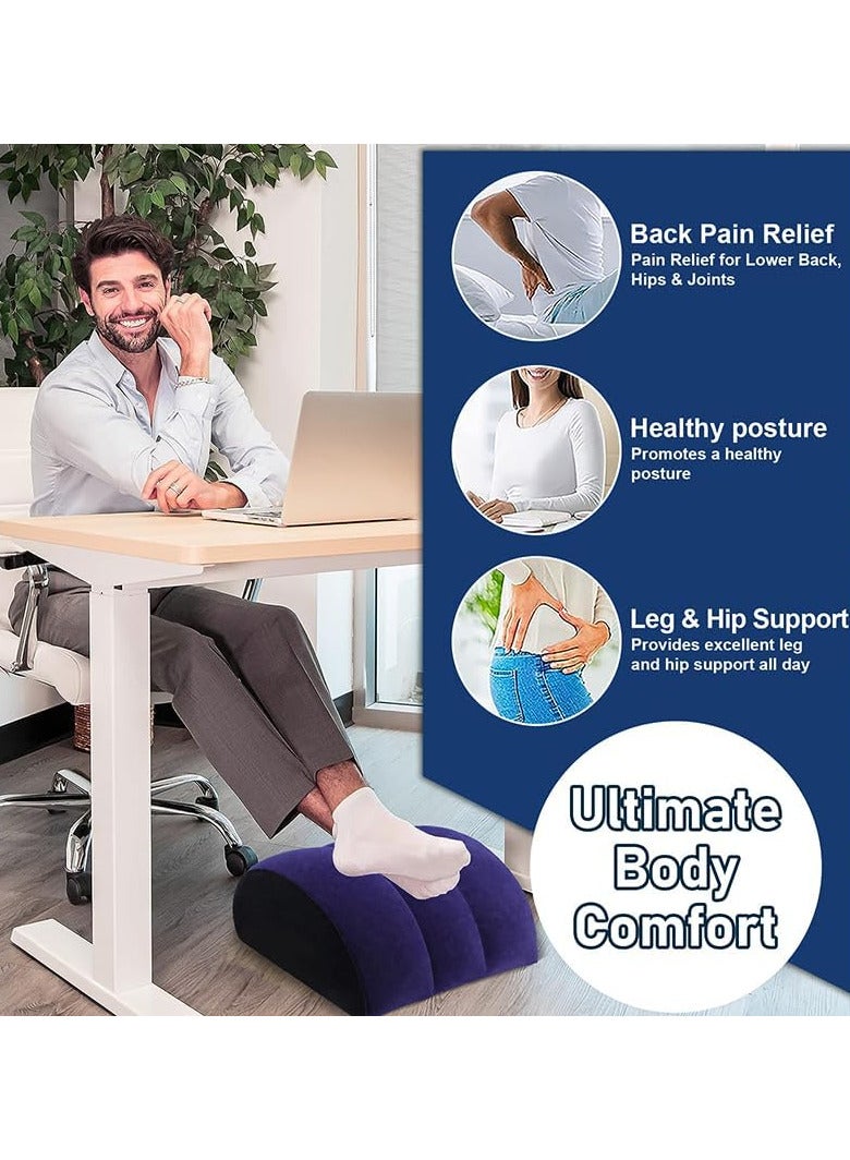Leg Positioner Pillows, Inflatable Pillow, Portable Cushion Body Pillow, Leg Elevation Velvet Pillow, for Bed Sofa Travel Camping, with pump - Image 3