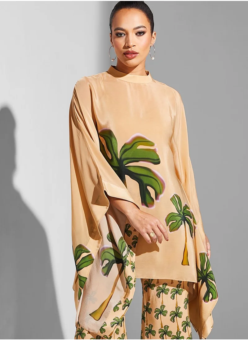 masaba Printed Top & Flared Leg Pants Set