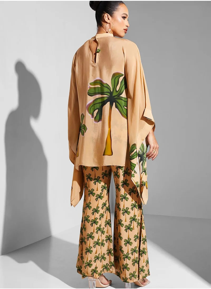 masaba Printed Top & Flared Leg Pants Set